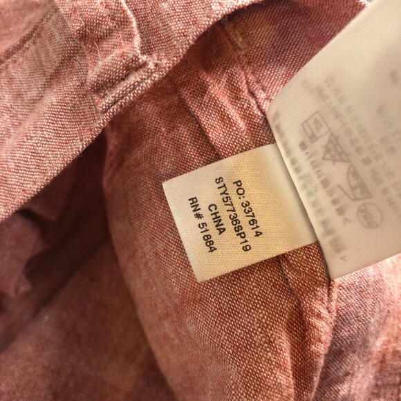 Patagonia Back Step Shorts Mens 30 Pink Red Natural Hemp Organic Cotton Chambray - Picture 5 of 11